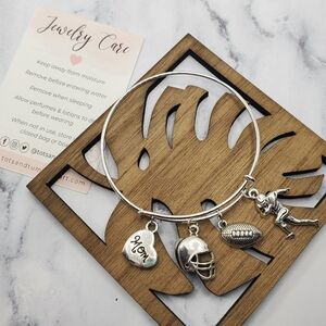 Football Mom Expandable Charm Bracelet